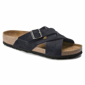 Sandále Birkenstock Lugano Soft Footbed Semisove Damske Čierne | SK 202LIS